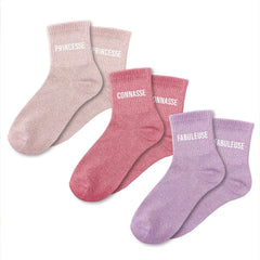 Coffret chaussettes à paillettes princesse