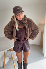 Veste carter sherpa marron
