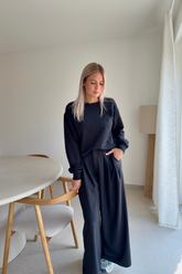Pantalon noir à pince
