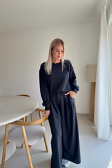 Pantalon noir à pince