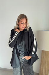 Blazer noir ligne blanche