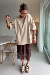 T-shirt beige uni