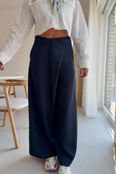 Pantalon a pinces bleu