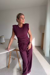 Pantalon Debbie Bordeaux