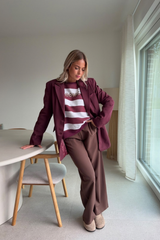 Blazer bordeaux détails dans le dos