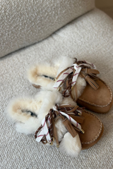 Colors of california Laced up sabot sheepskin fur