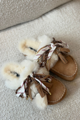 Colors of california Laced up sabot sheepskin fur