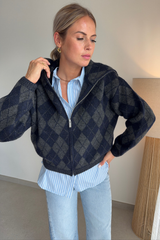 Chemise oregon bleu et blanche