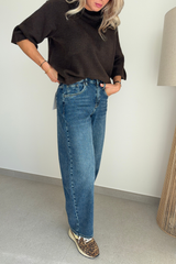 Jeans droit bleu foncé