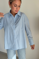 Chemise oregon bleu et blanche
