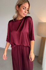Blouse bordeaux fluide