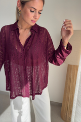 Chemise grace bordeaux