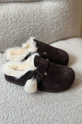 Colors of california Furry sabot real sheepskin