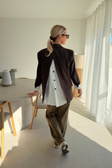 Blazer chemise brun
