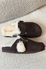 Colors of california Furry sabot real sheepskin