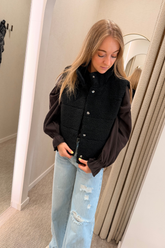 Veste Sandra teddy noir