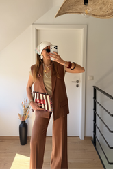 Blazer marron sans manche