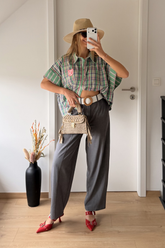 chemise carreaux verte