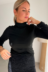 col roulé Dolly noir