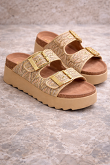 Sandales tressées beige – Color Of California