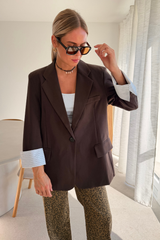 Blazer chemise brun