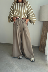 Pantalon beige à pince