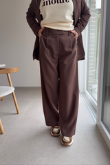 Pantalon Linda berry marron