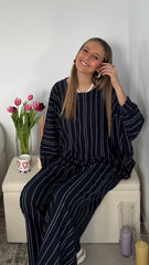 Ensemble ligné Noir