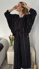 Ensemble ligné Noir