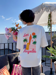 T-shirt Los Angeles Blanc