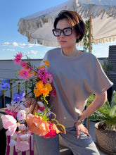 T-shirt uni beige taupe