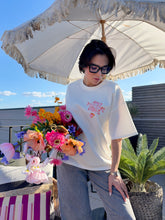 T-shirt only positive vibes blanc