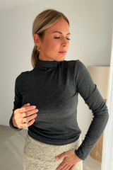 Col roulé dolly gris