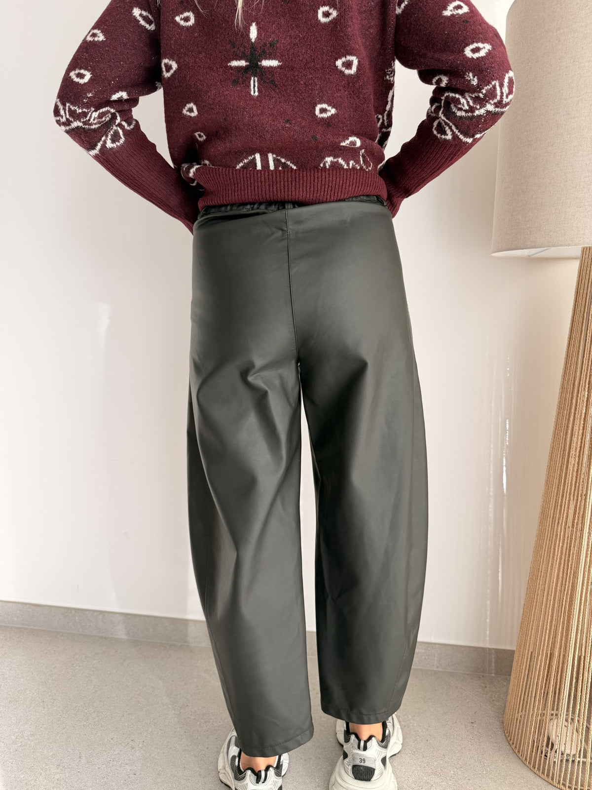 Pantalon ballon simili noir