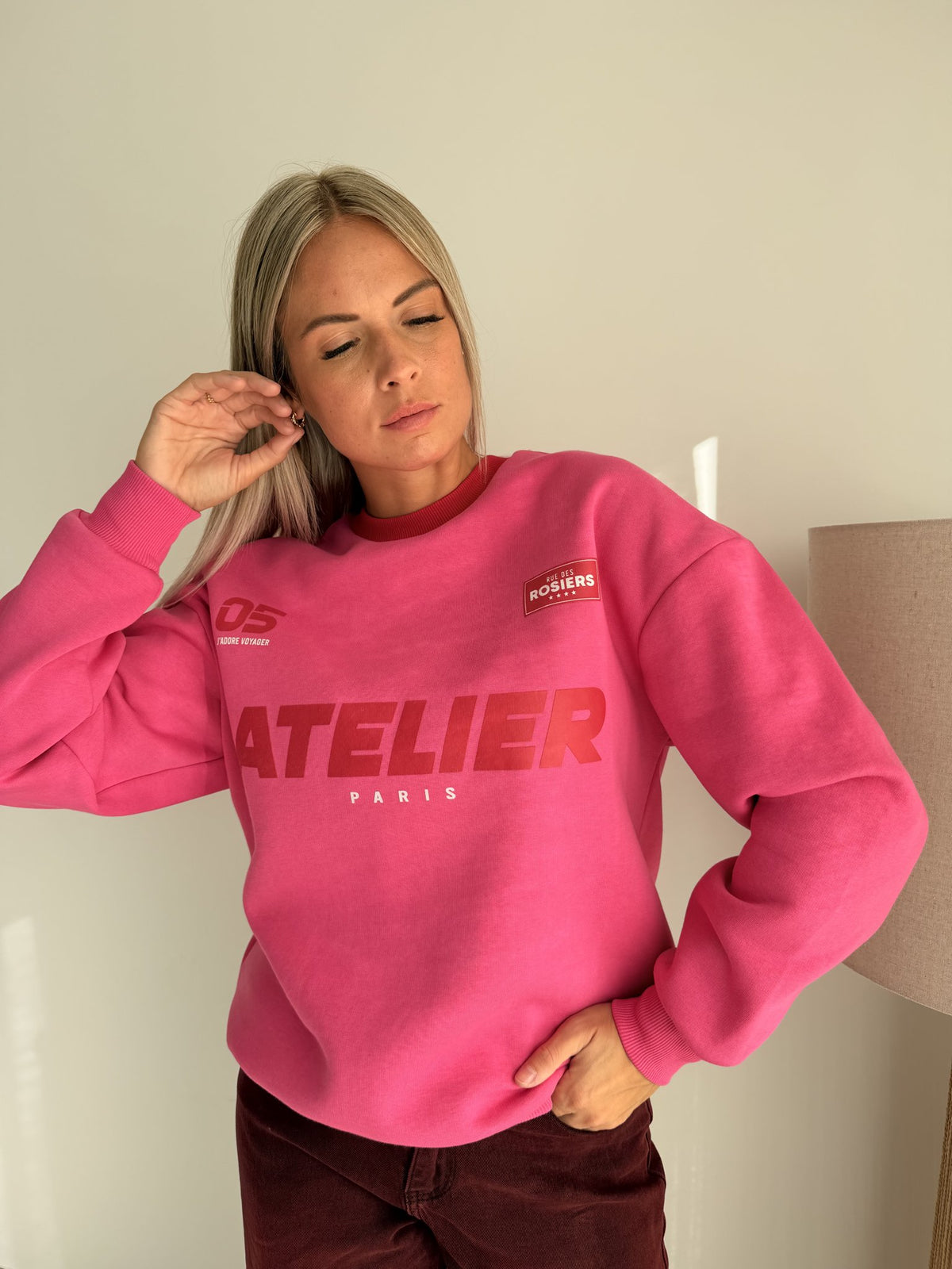 Pull Atelier rose