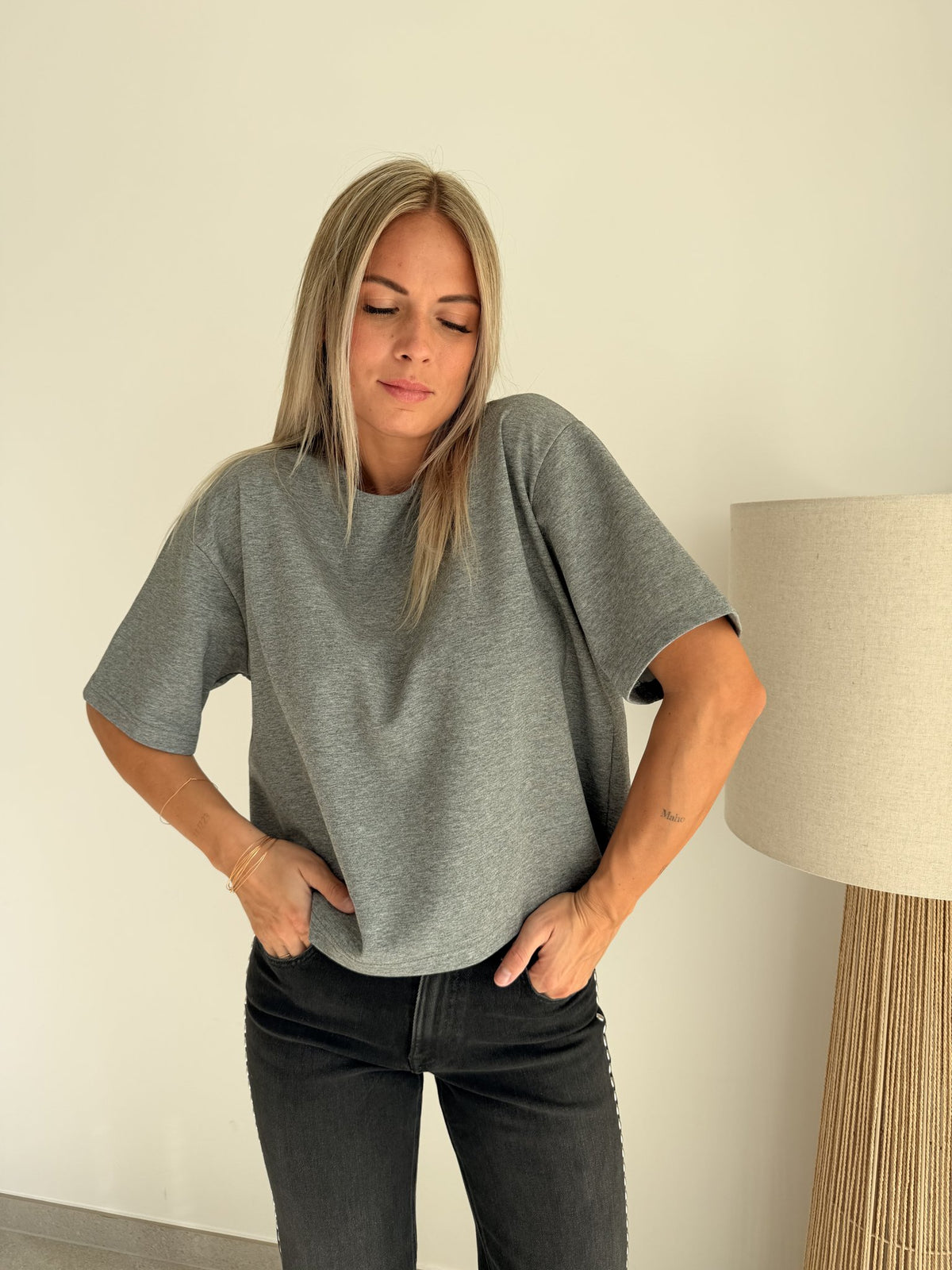 T-shirt basic gris
