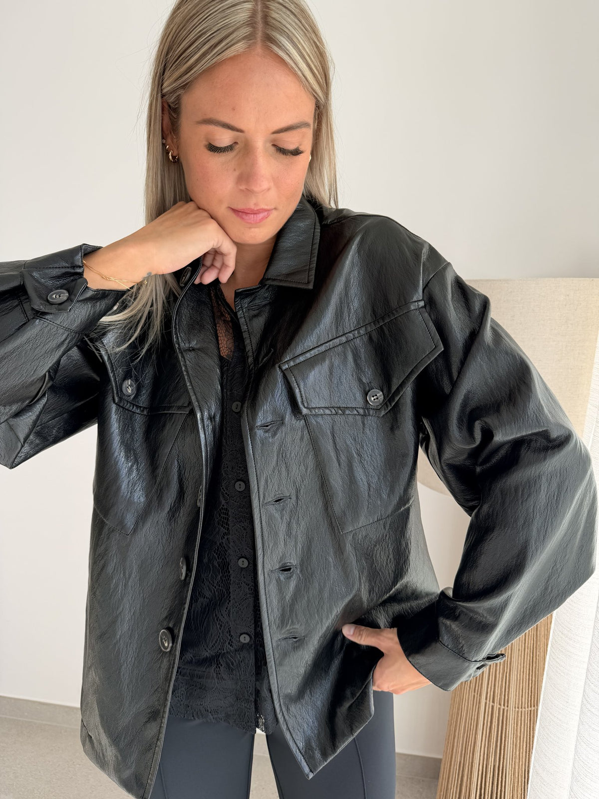 Veste simili noire