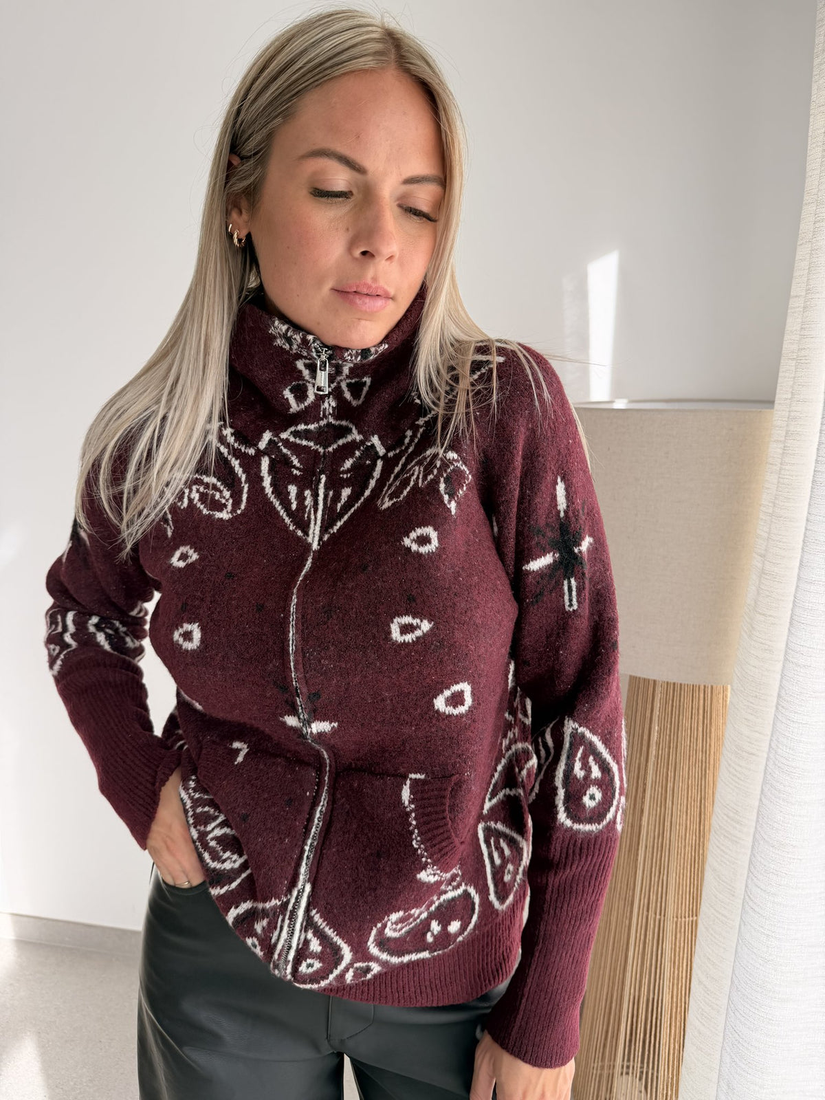 Gilet bandana bordeaux