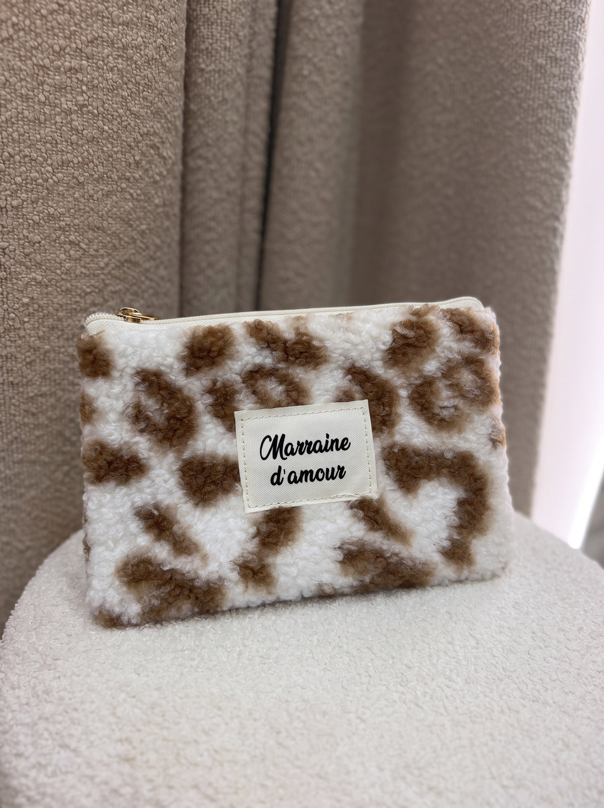 Pochette Marraine d'amour léopard