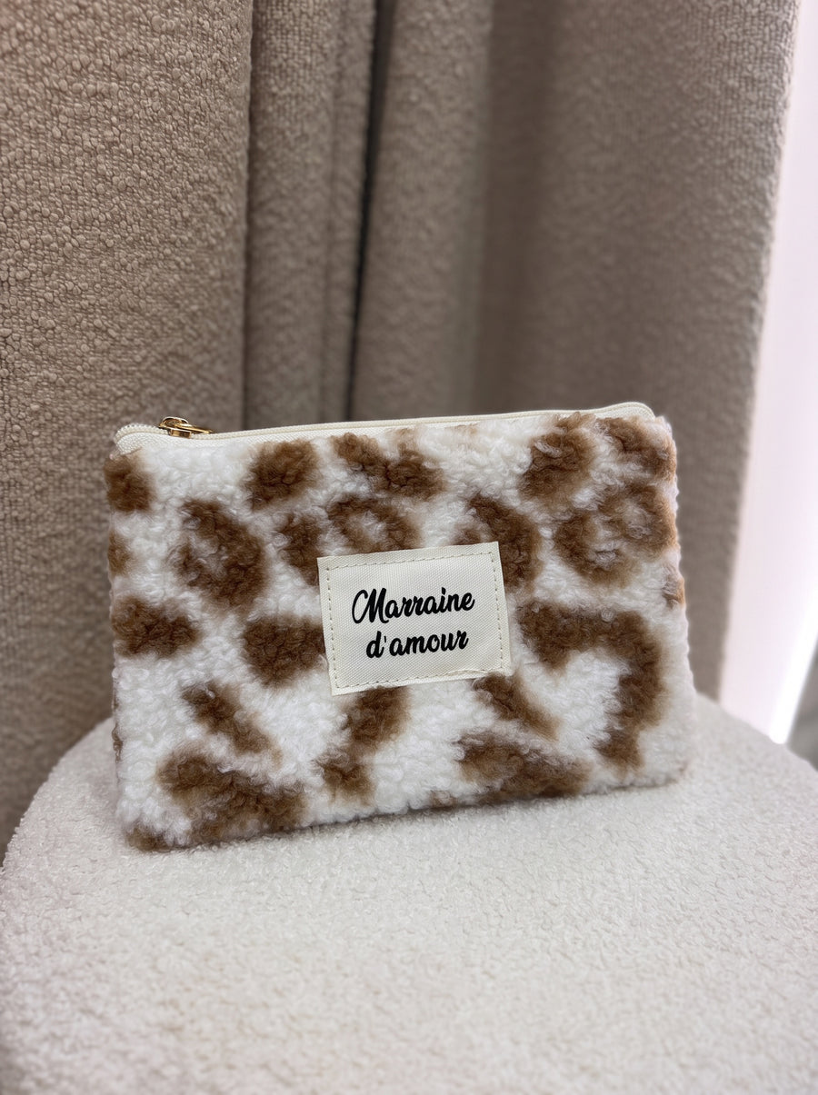 Pochette Marraine d'amour léopard
