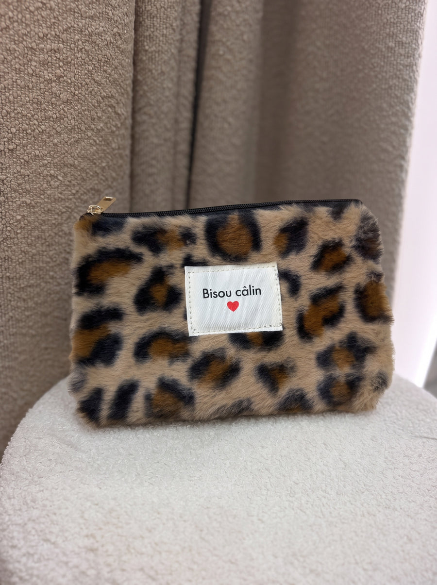 Pochette Bisou câlin léopard