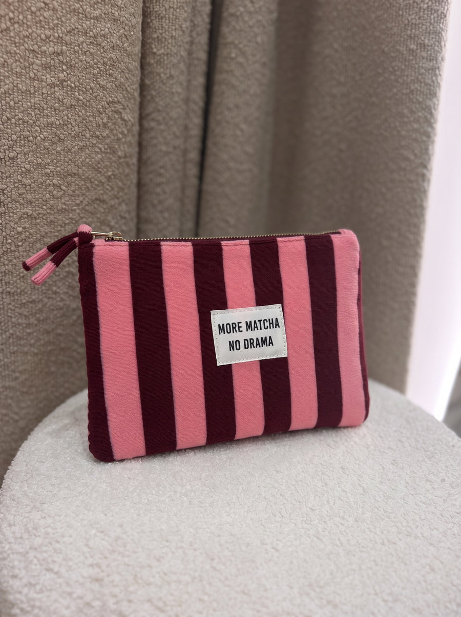 Pochette More Matcha No Drama rose et bordeaux