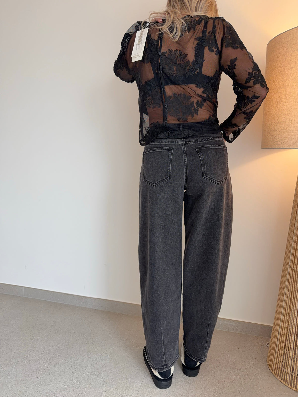 Jeans ballon gris
