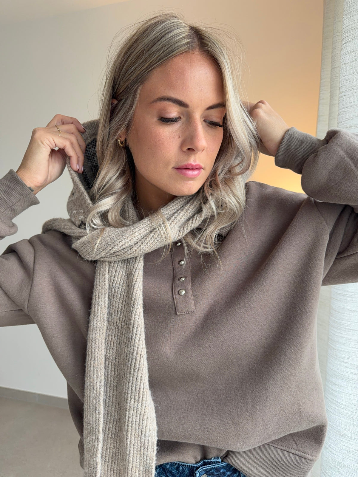 Pull Coralie taupe