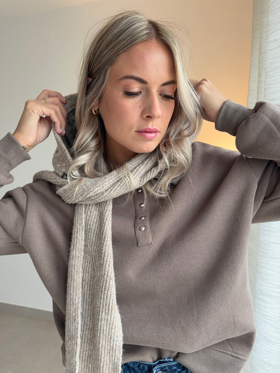 Pull Coralie taupe