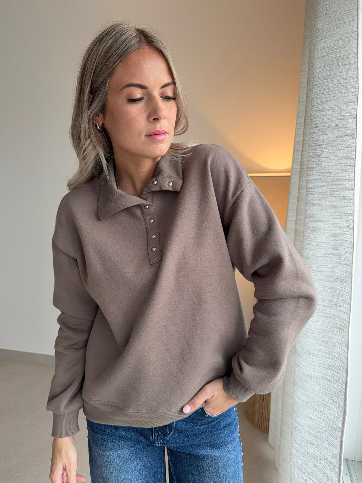 Pull Coralie taupe
