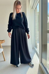 Pantalon noir à pince