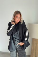 Blazer noir ligne blanche