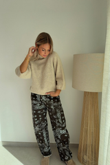 Pull beige manche 3/4