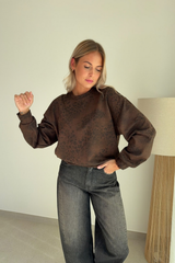 Pull léopard choco